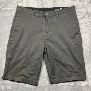 Volcom Chino Shorts Mens 34 Gray Heathered Stretch Casual Skate